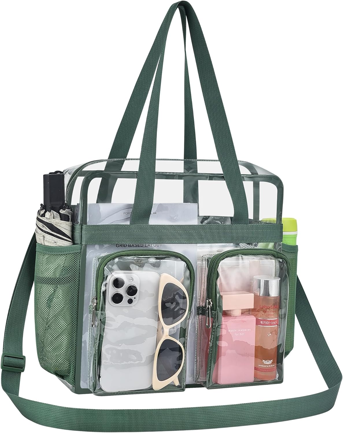 Oraben Clear Bag for Stadium Events 12x6x12 Clear Tote Bag for Women Transparent Lunch Bag for Work Sports Concert