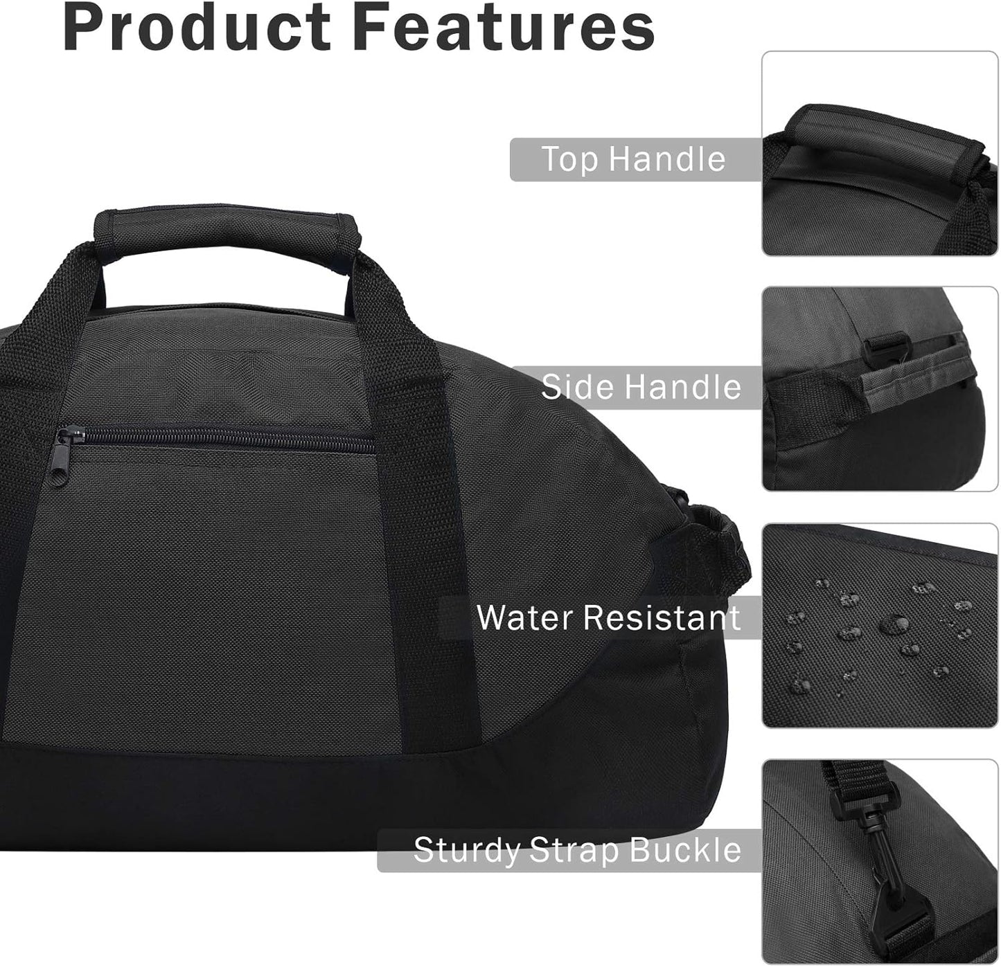 BuyAgain Duffle Bag, 18" Travel Carry On Sport Duffel Gym Bag with Top Handle For men Or Women