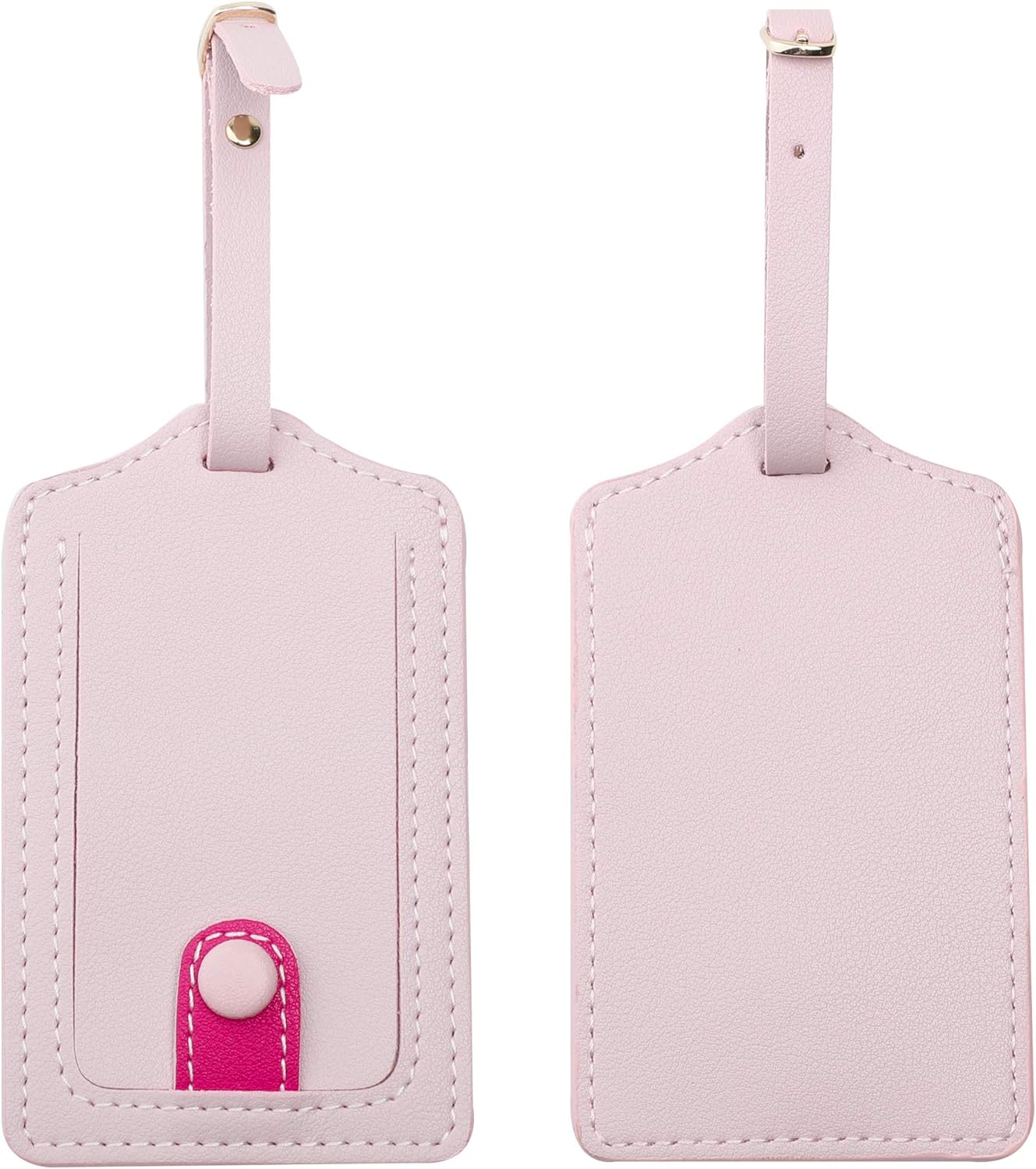 Jagucho Leather Luggage Tags for Men Women-Luggage Tags for Suitcases-Baggage Bag Tag Suitcase Labels ID Tags with Full Back Privacy Cover for Carnival Cruise Ships, Travel Tags