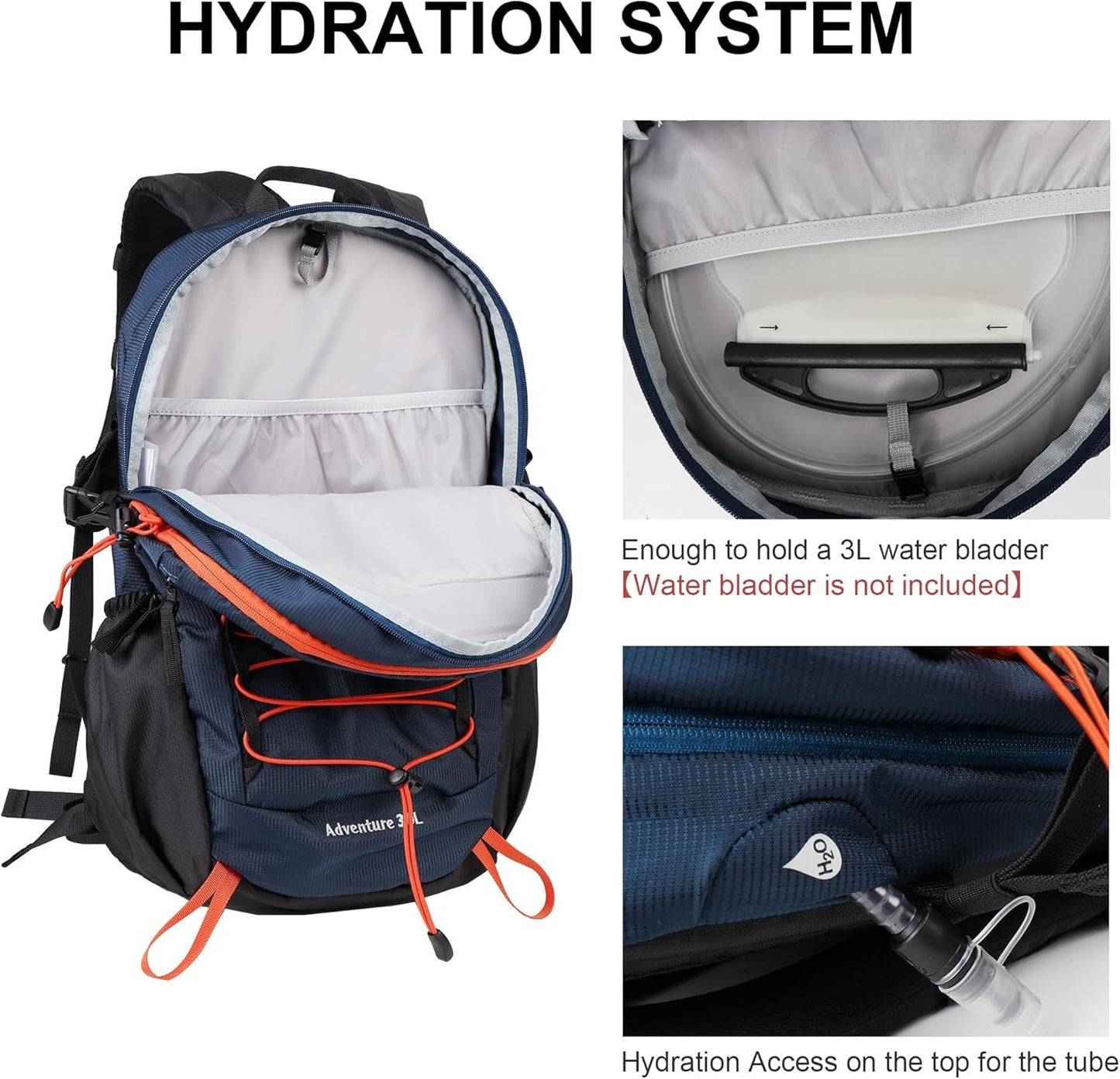 MOUNTAINTOP Hiking Backpack,25/30L Camping Backpack, Men Women Hiking Daypack Lightweight Travel Backpack for Climbing