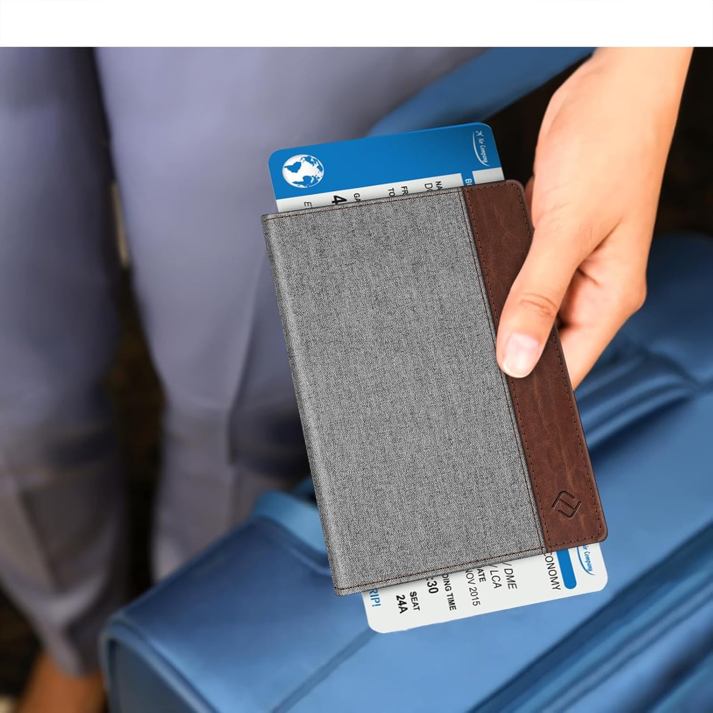 FINTIE Passport Holder, Slim Travel Wallet RFID Blocking Card Case Cover Passport Cover Protector Essentials with Credit Card Slots for Women/Men