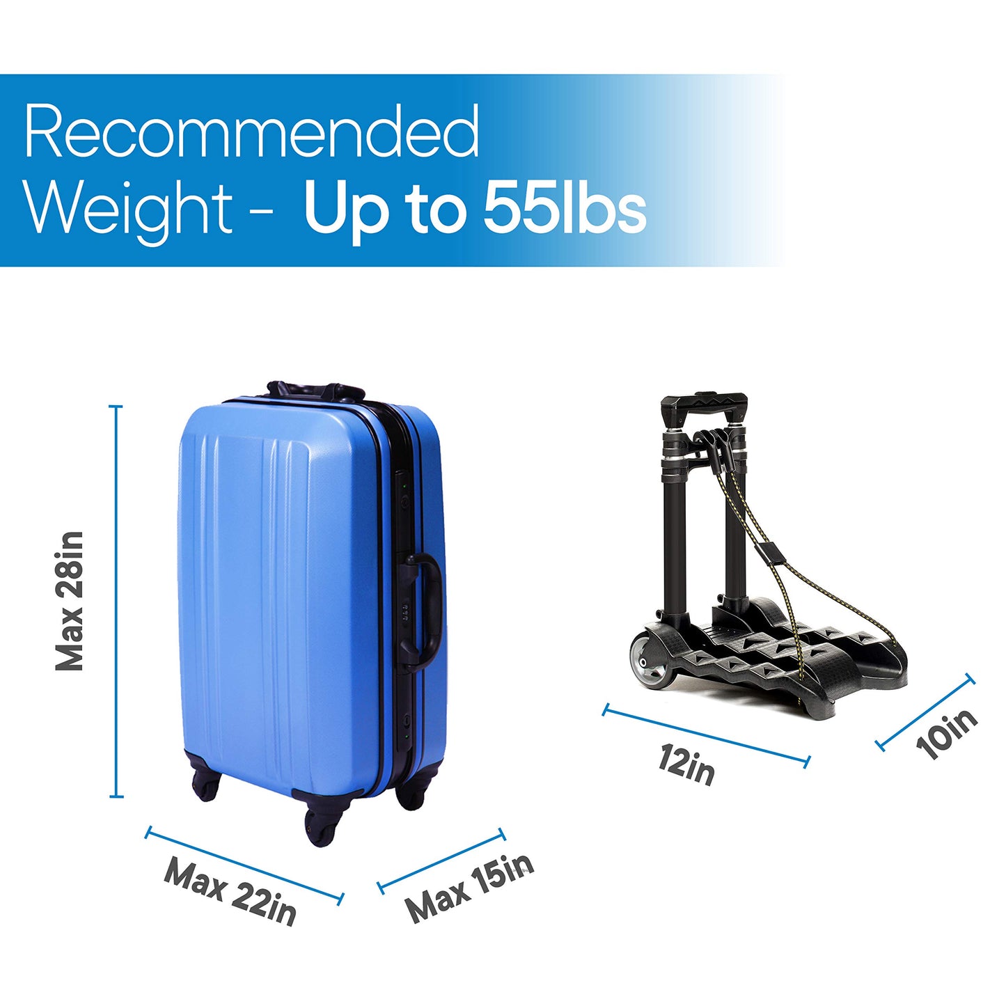 RMS Folding Luggage Cart (Black)