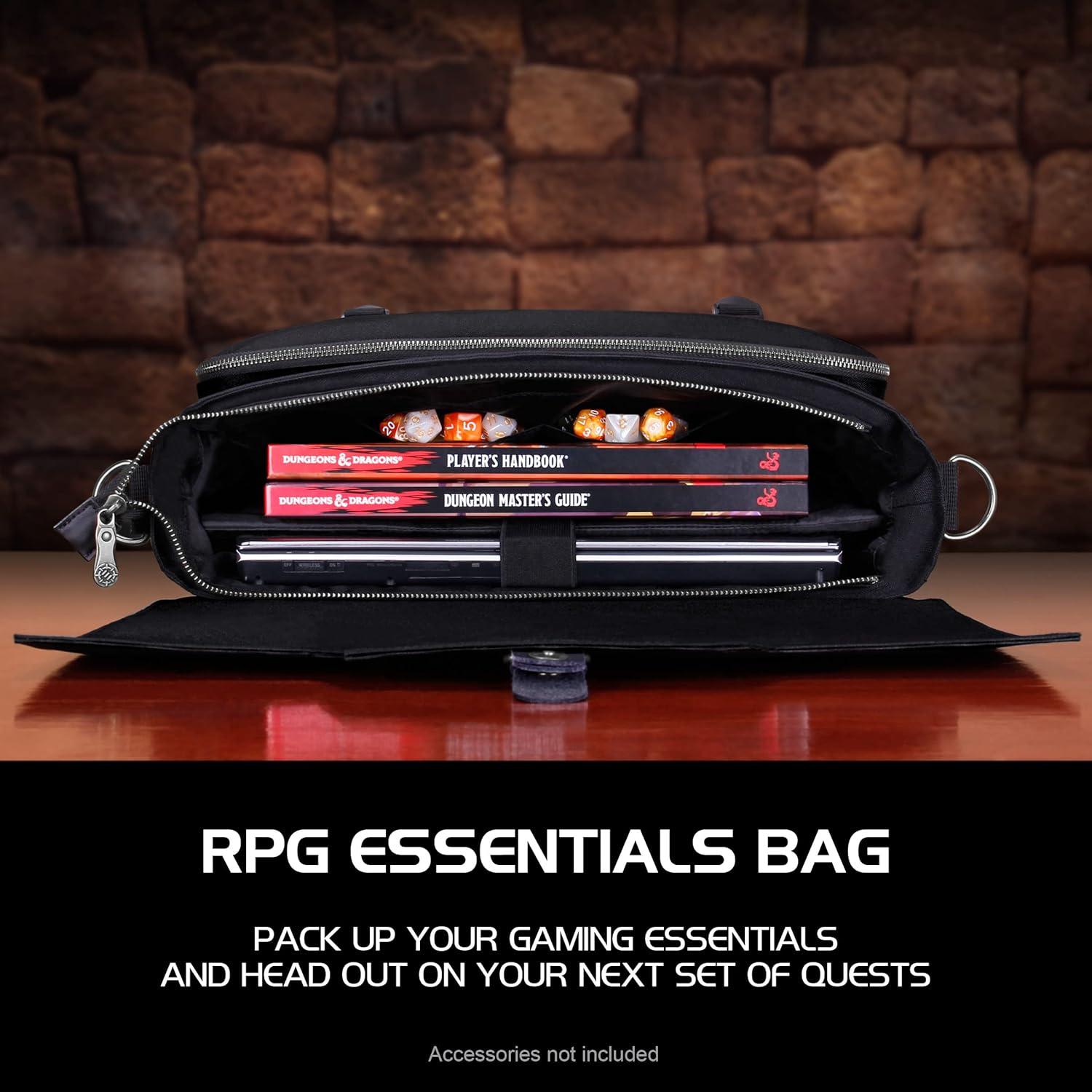 ENHANCE Collector's Edition RPG Player's Essentials DnD Bag - Dragon Hide Exterior Messenger Bag