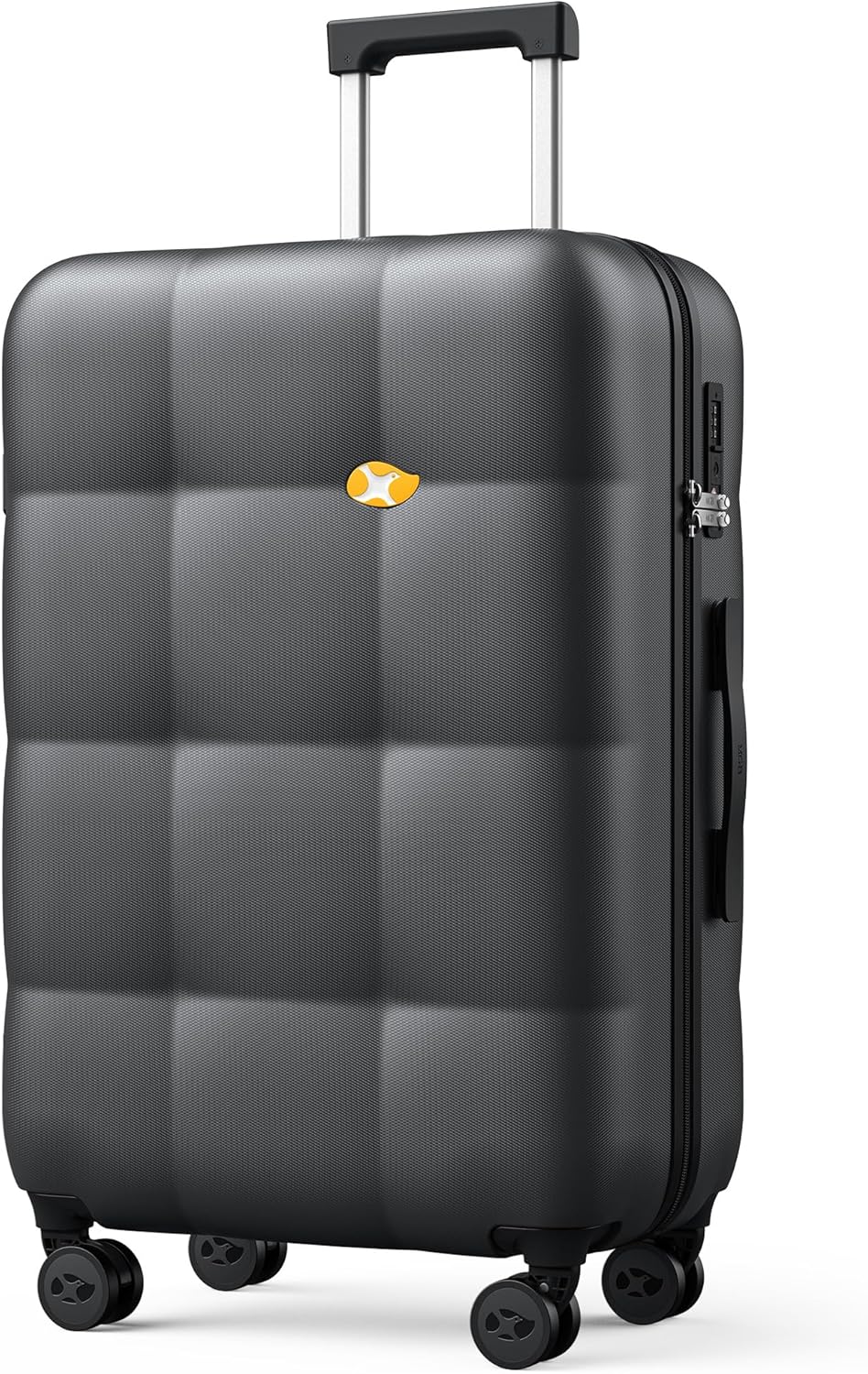 MGB 26 Inch Luggage TSA Approved Hardshell 26" Suitcases with Spinner Wheels Durable Medium Travel Checked Luggage for Women Men, Charcoal Grey