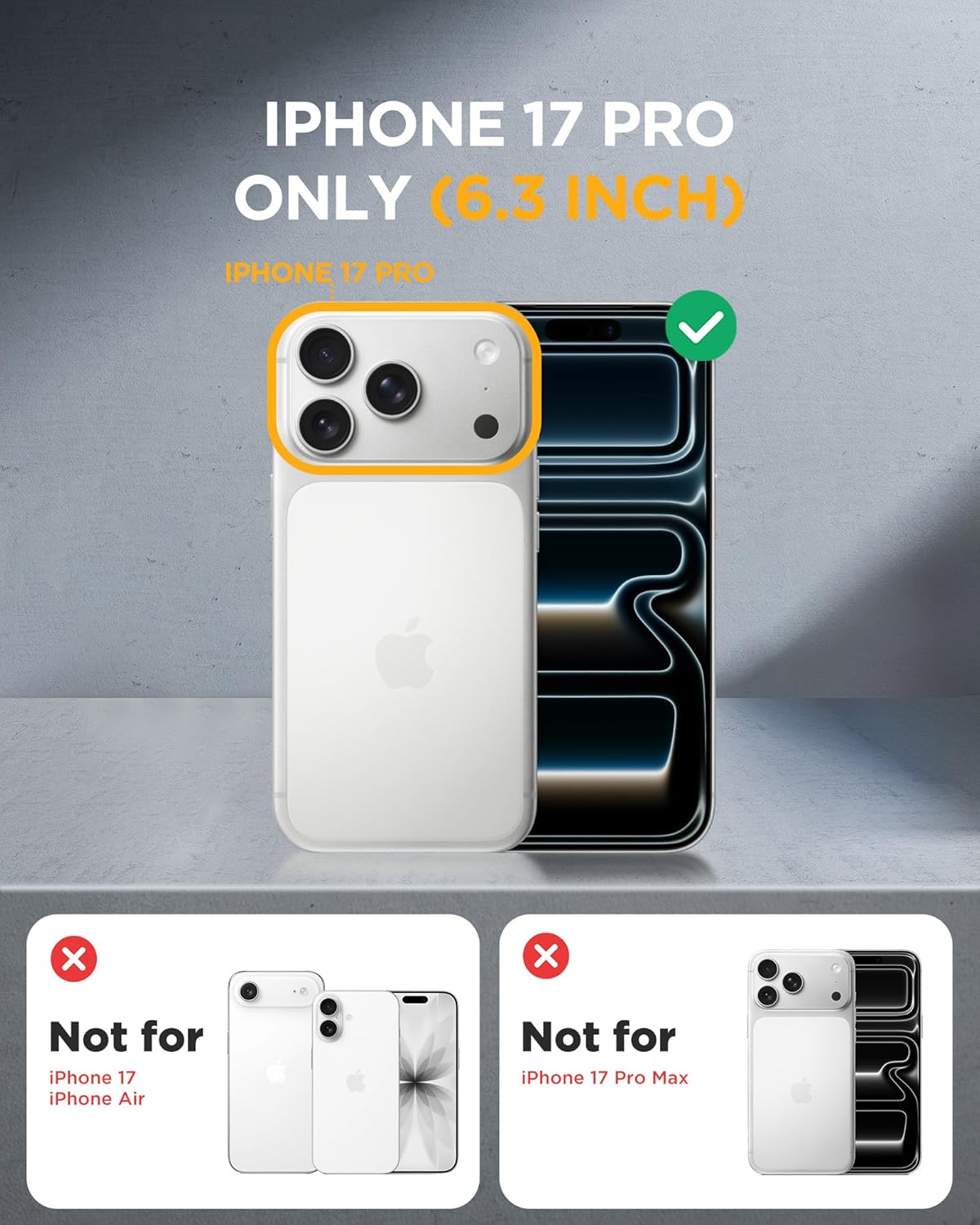 Miracase Magnetic for iPhone 17 Pro Case 6.3" [Compatible with MagSafe] Full-Body Phone Case with