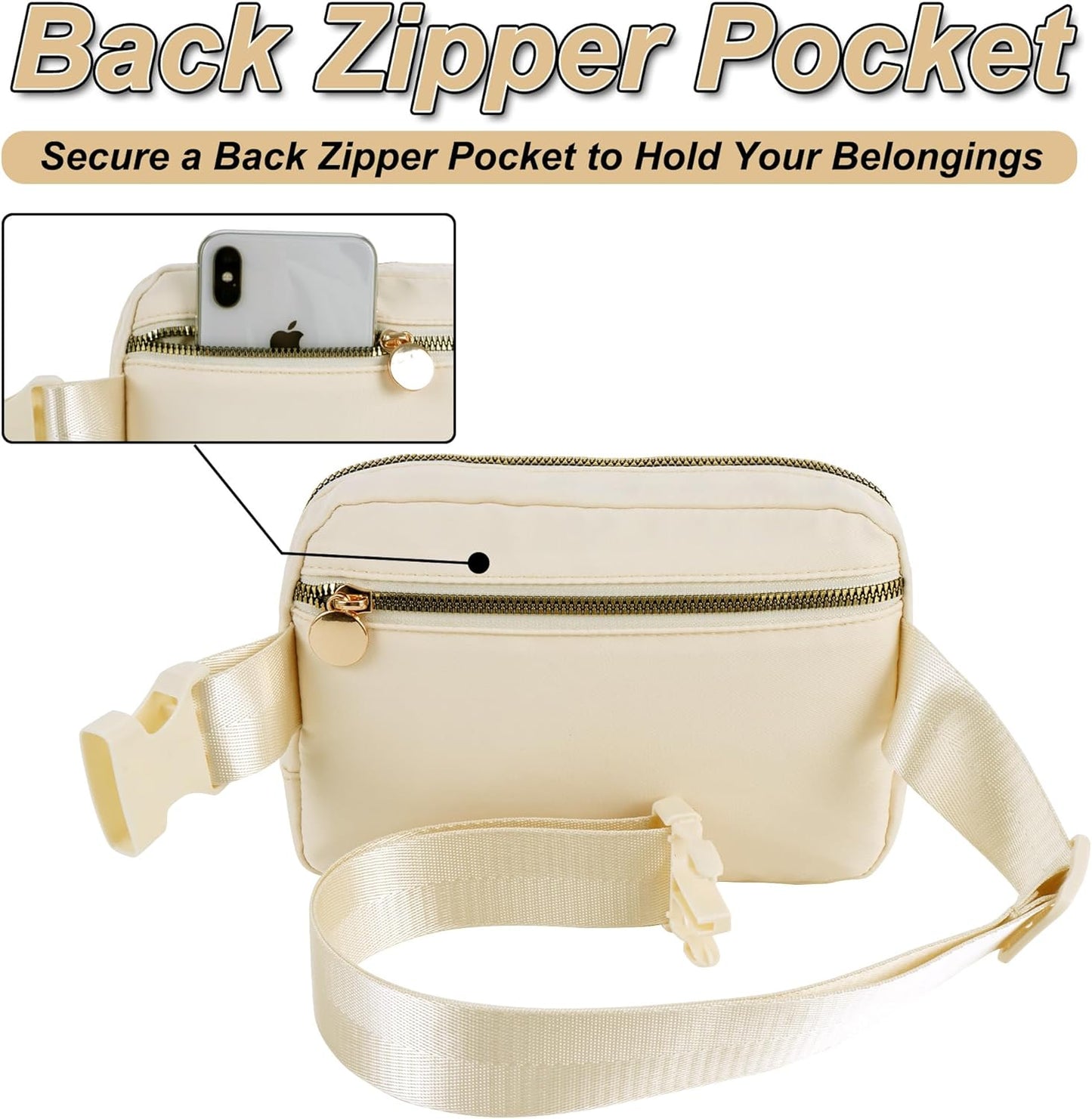 Belt Bag Fanny Pack Crossbody Bags with Initials Letter Patch Cute Stuff Birthday Gifts for Teenager Girls Trendy Stuff for Teens | Khaki,K