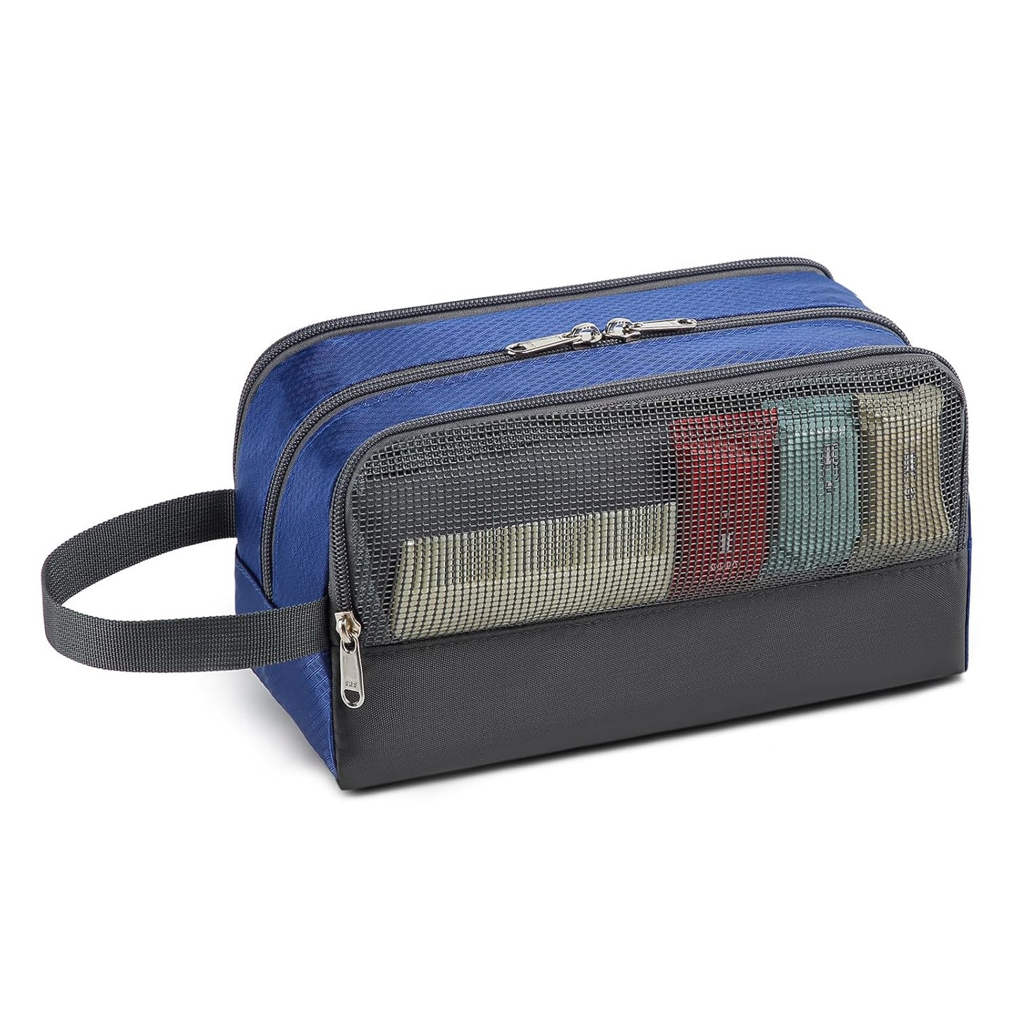 Yeiotsy Boys Toiletry Bag - Kids Travel Dopp Kit with Mesh Pockets, Compact Organizer for Gym