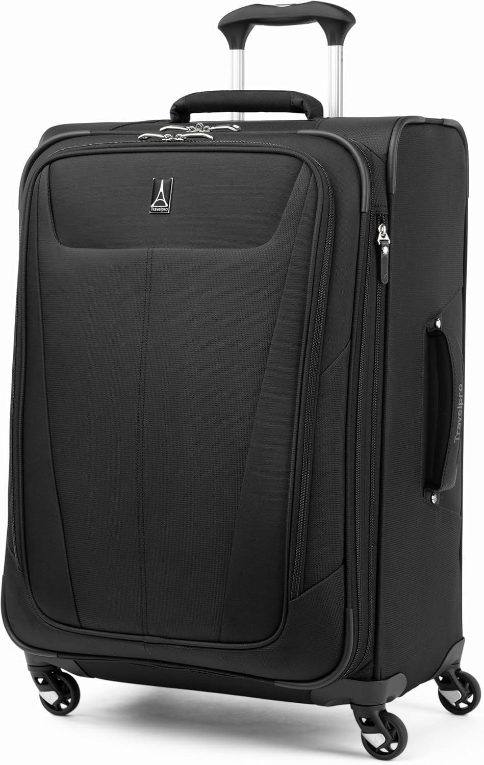 Travelpro Maxlite 5 Softside Expandable Checked Luggage with Spinner Wheels, Lightweight, 25-Inch — Black