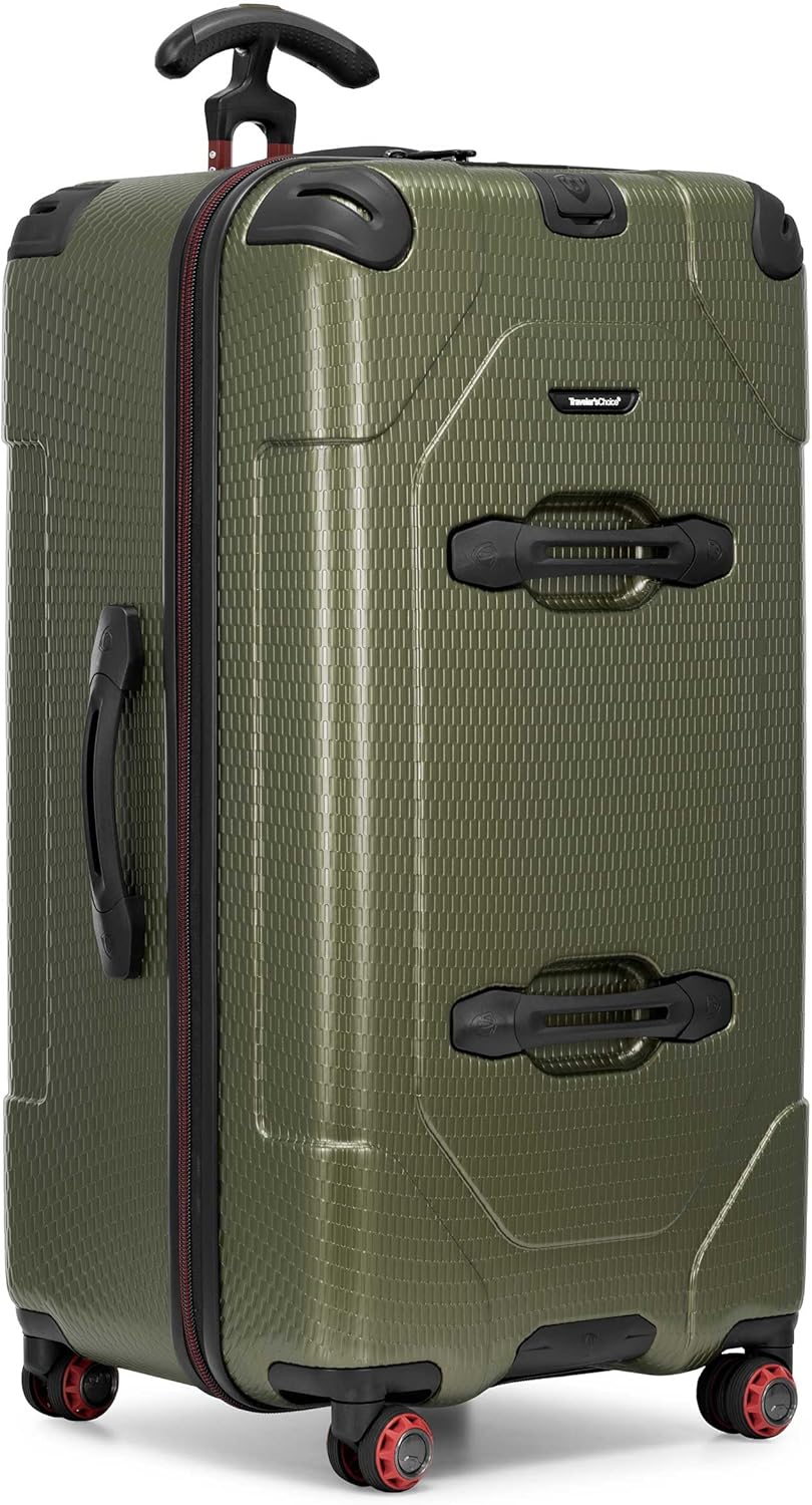 Traveler's Choice Maxporter II Hardside Spinner, TSA Lock, Dark Green, 30" Trunk Luggage