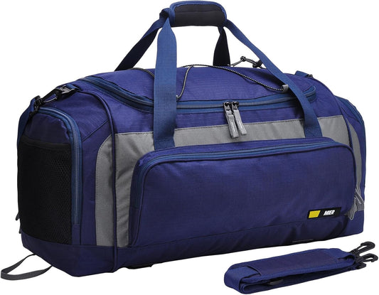 MIER Large Gym Bag for Men Sports Duffle Bag with Shoe Compartment 60L Lightweight Duffel Bags for Workout Fitness Travel