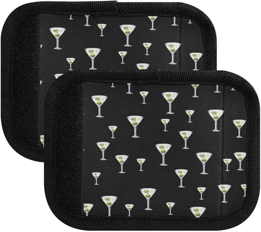 Martini Glass 2 Pack Luggage Handle Wrap for Suitcase Luggage Identifier Travel Tags Handle Protection Sleeve Cover