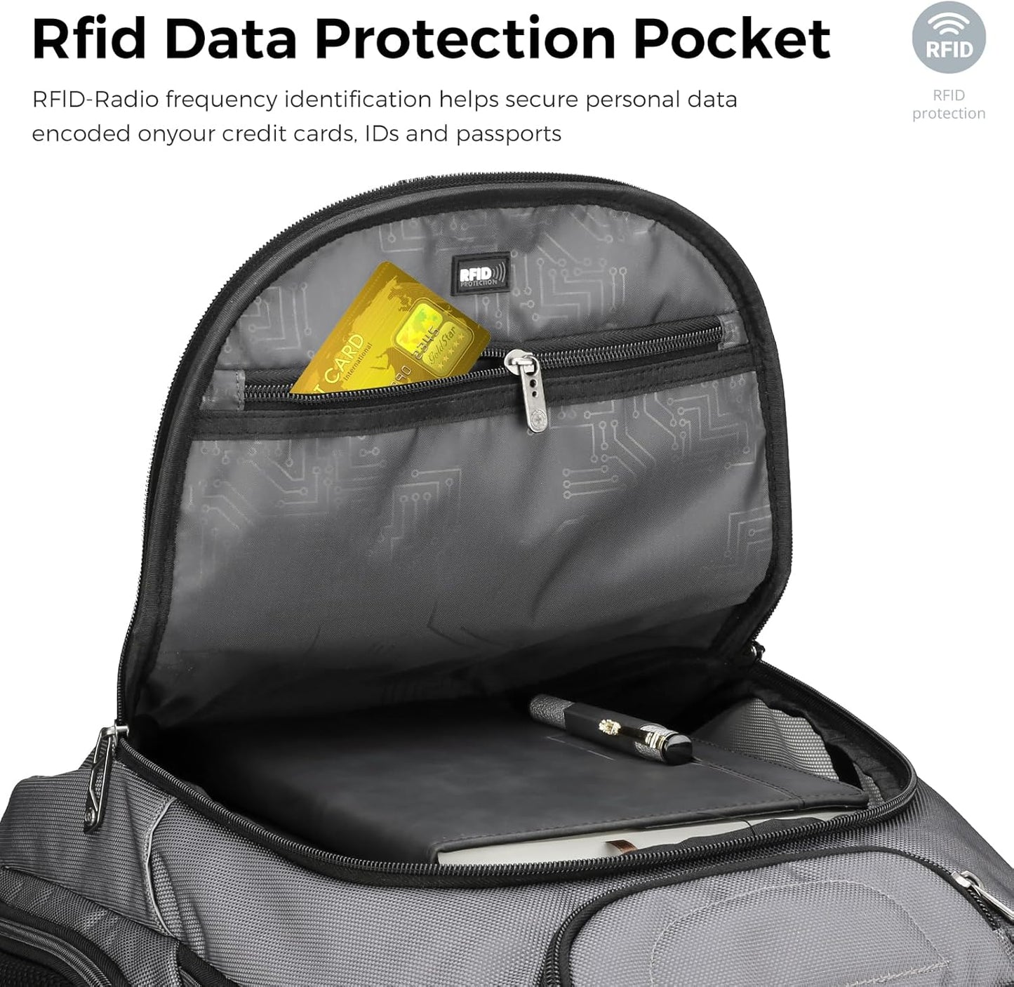 Swissdigital Design TSA Business Laptop Backpack For Men,Travel Backpack With USB Charging