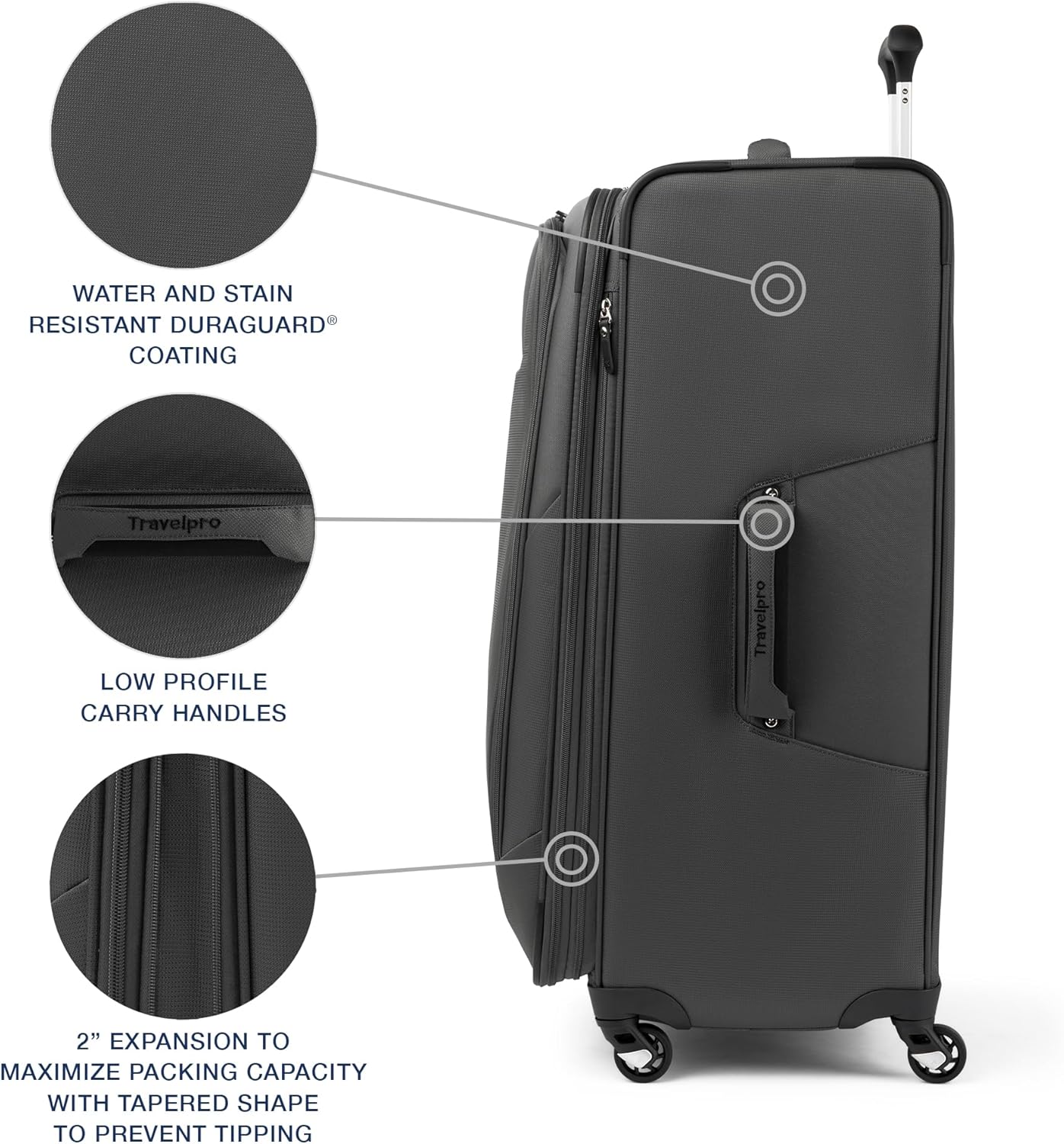 Travelpro Maxlite 5 Softside Expandable Checked Luggage with Spinner Wheels, Lightweight, 29-Inch