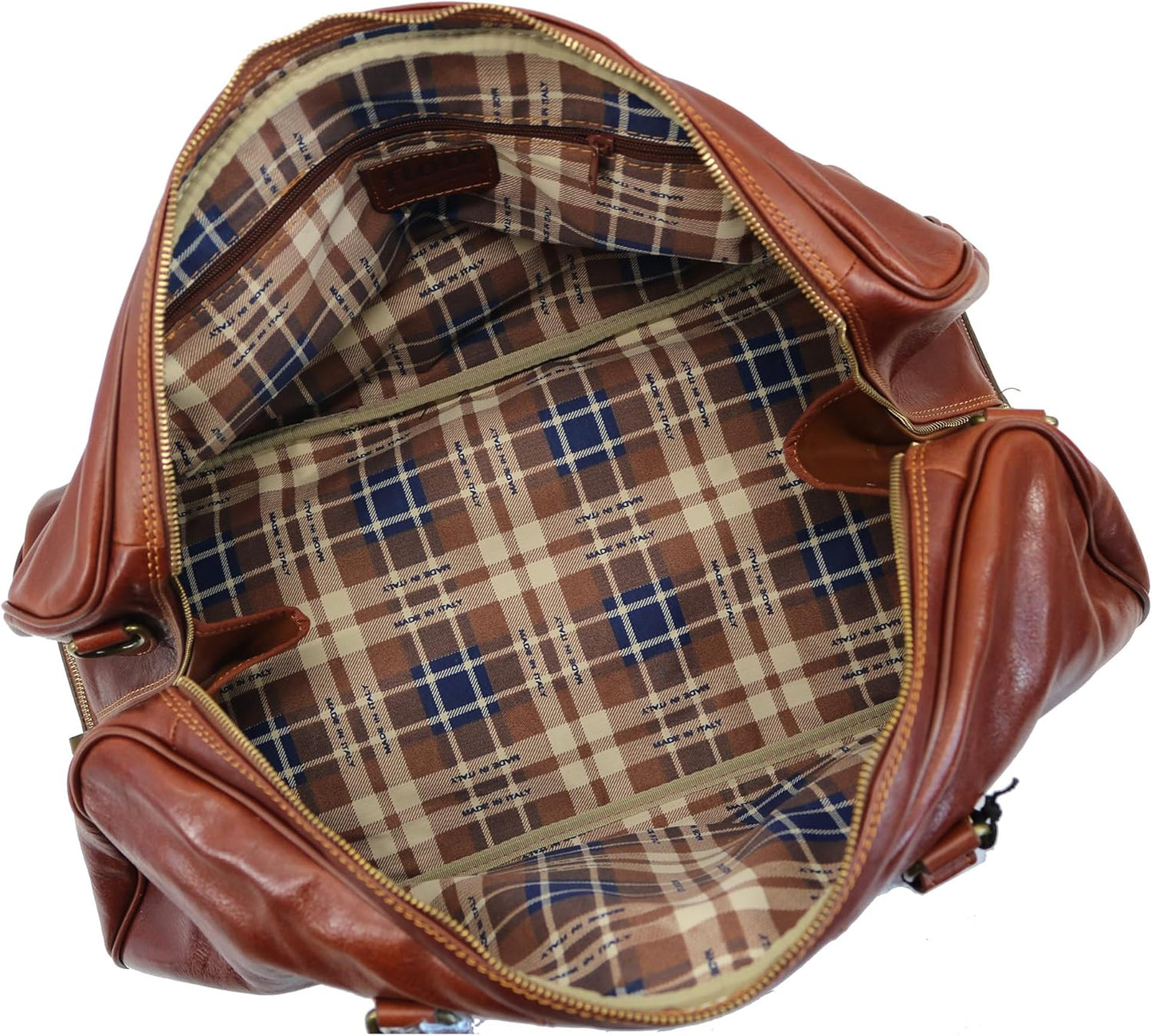 Venezia Traveler Leather Drop Bottom Duffle Bag