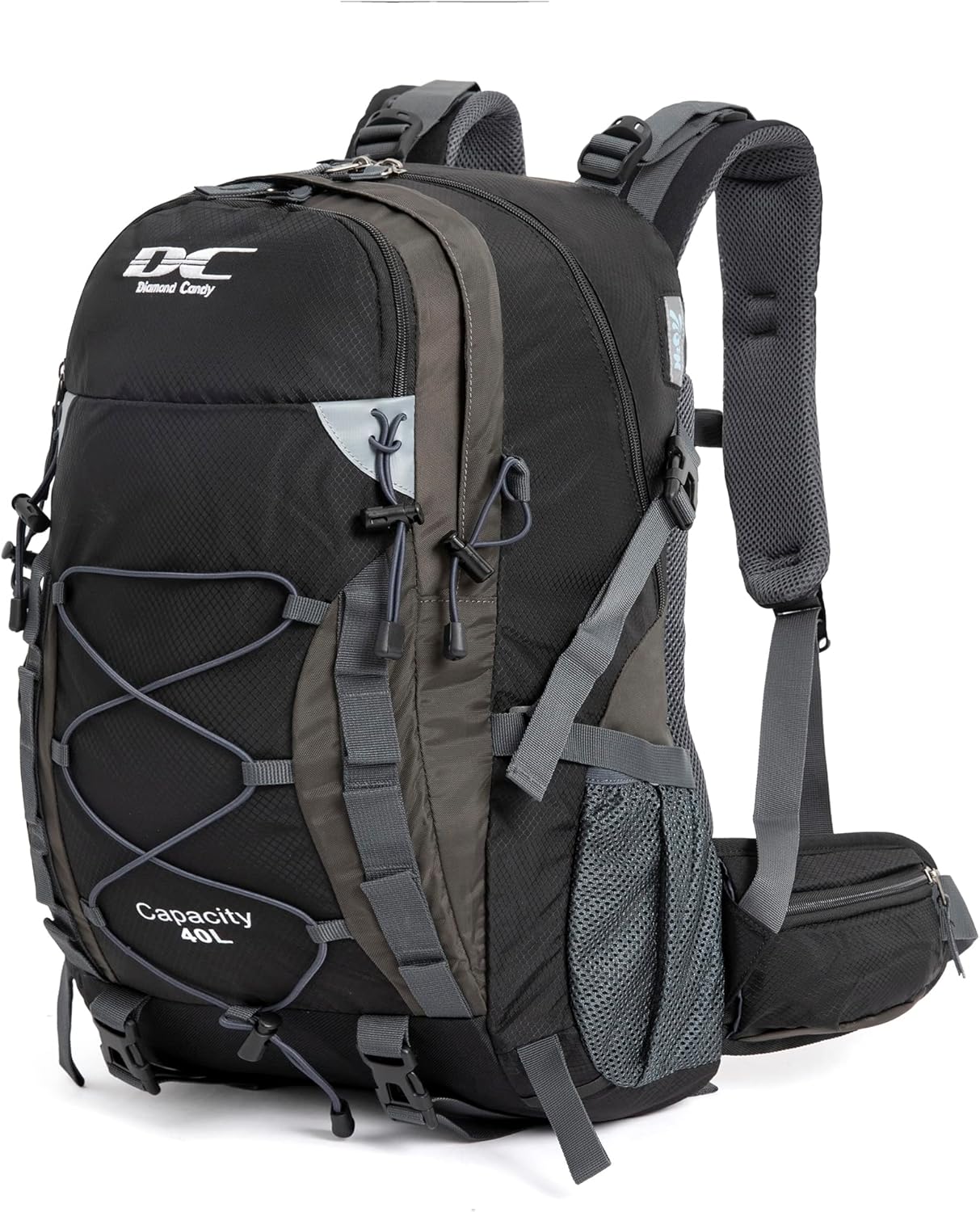 Diamond Candy Waterproof Hiking Backpack for Men and Women, Lightweight Day Pack for Travel Camping