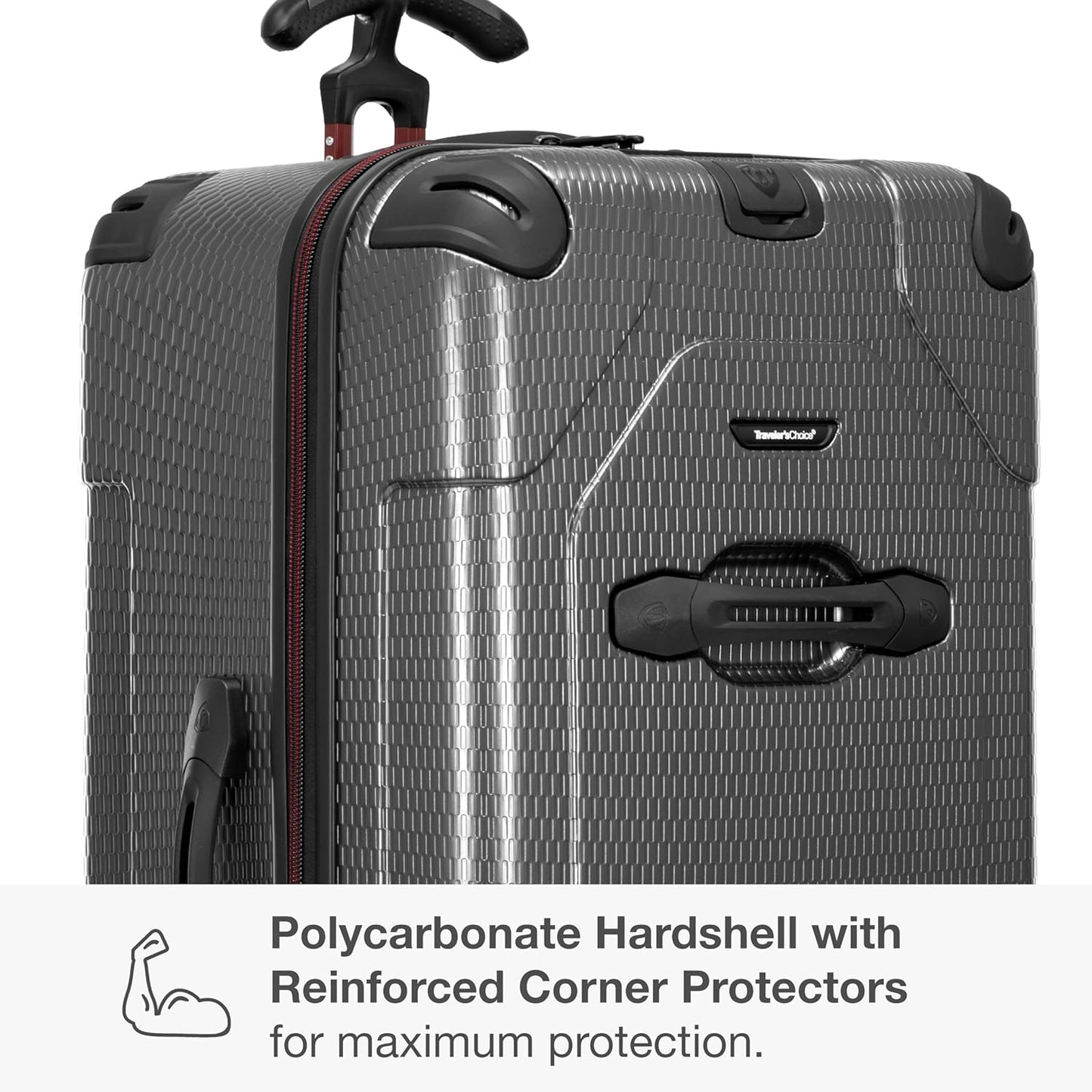 Traveler's Choice Maxporter II 30" Hardside Spinner Trunk Luggage, TSA Lock, Gray