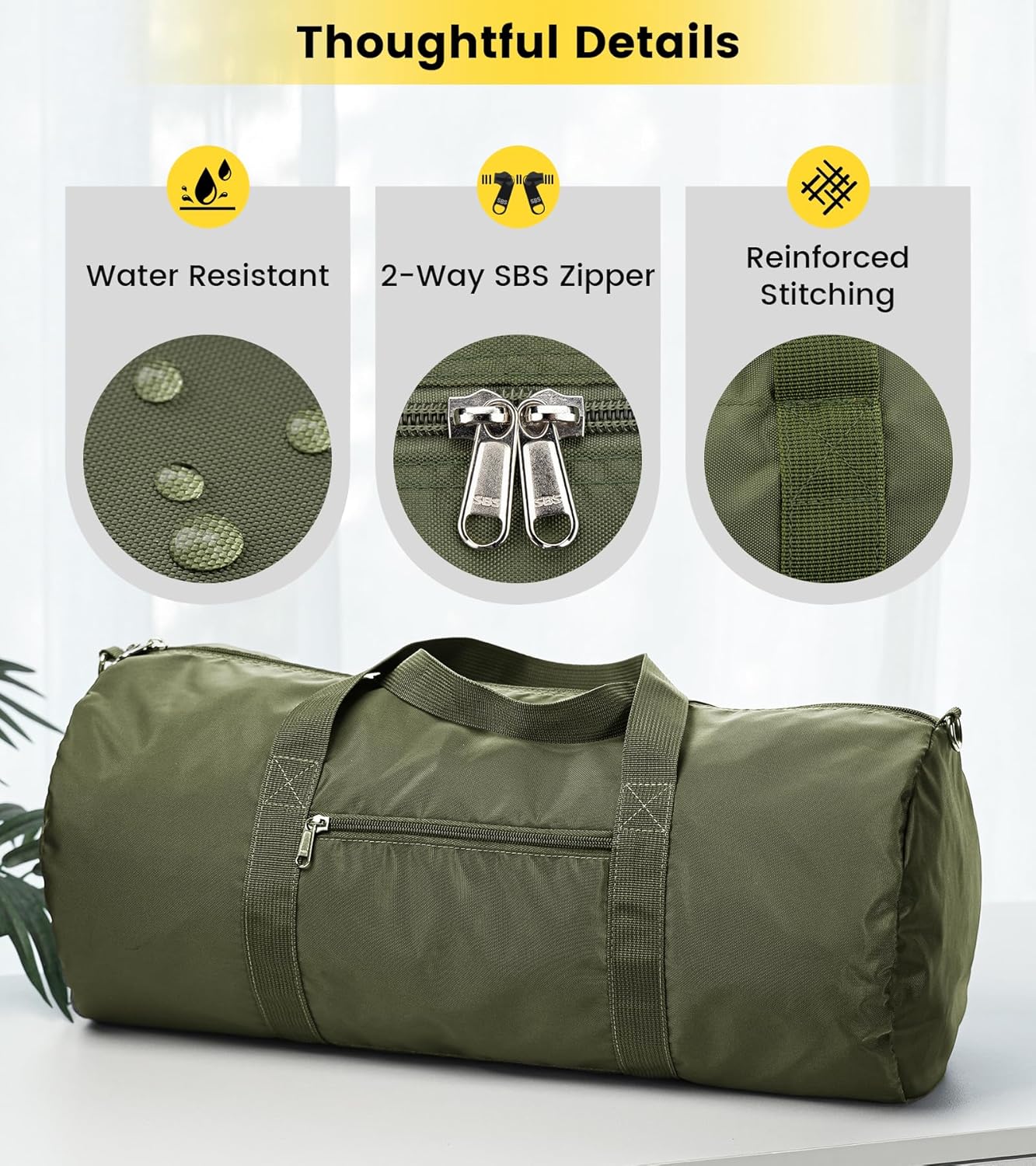 Vorspack Duffel Bag 20-24-28 Inches Foldable Gym Bag for Men Women Duffle Bag Lightweight with