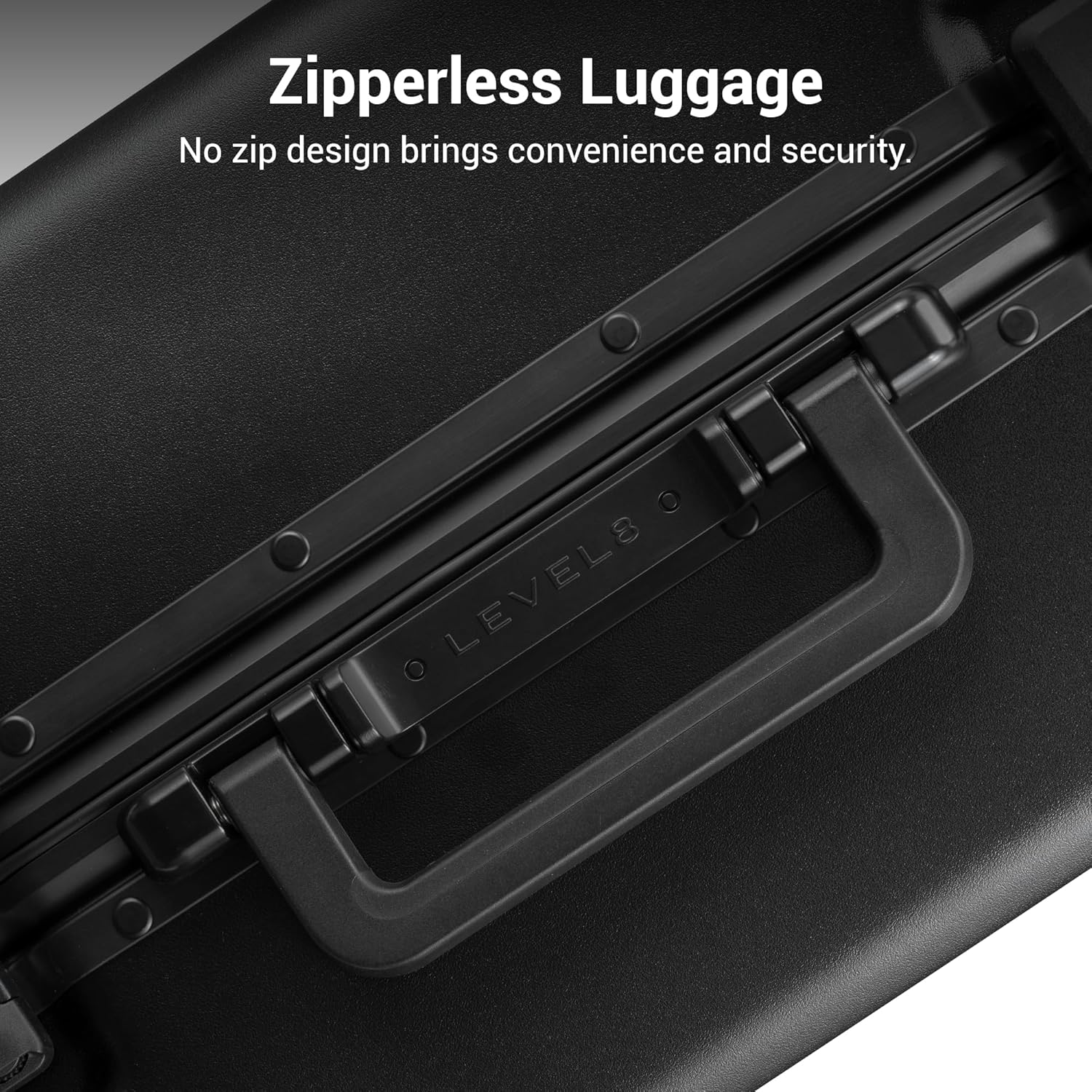 LEVEL8 Zipperless Checked Luggage with Aluminum Frame, Upgraded Medium Hardside Suitcase with