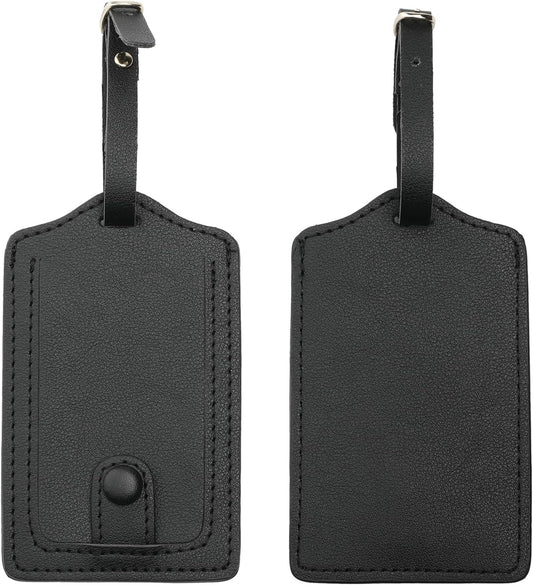 Jagucho Leather Luggage Tags for Men Women-Luggage Tags for Suitcases-Baggage Bag Tag Suitcase Labels ID Tags with Full Back Privacy Cover for Carnival Cruise Ships, Travel Tags