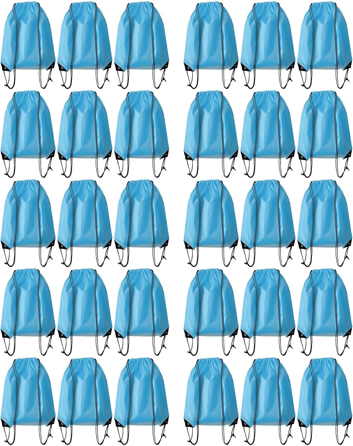Drawstring Backpack Bulk 30Pcs Draw String Backpack Bags DIY Gym Sports Traveling Yoga Cinch Bag Sackpack Drawstring (sky blue)