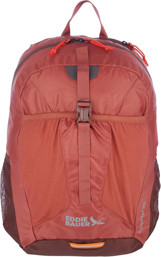 Eddie Bauer Stowaway Packable Backpack | Travel | Outdoor | Lightweight | Foldable | Durable | Ripstop Polyester | 30L - Maroon