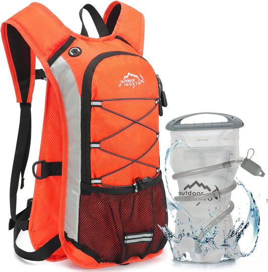 Hydration Pack Backpack, Lightweight Water Backpack with 2L Leakproof Hydration Bladder Daypack for Men Women,Running Hydration Vest for Outdoor Trail