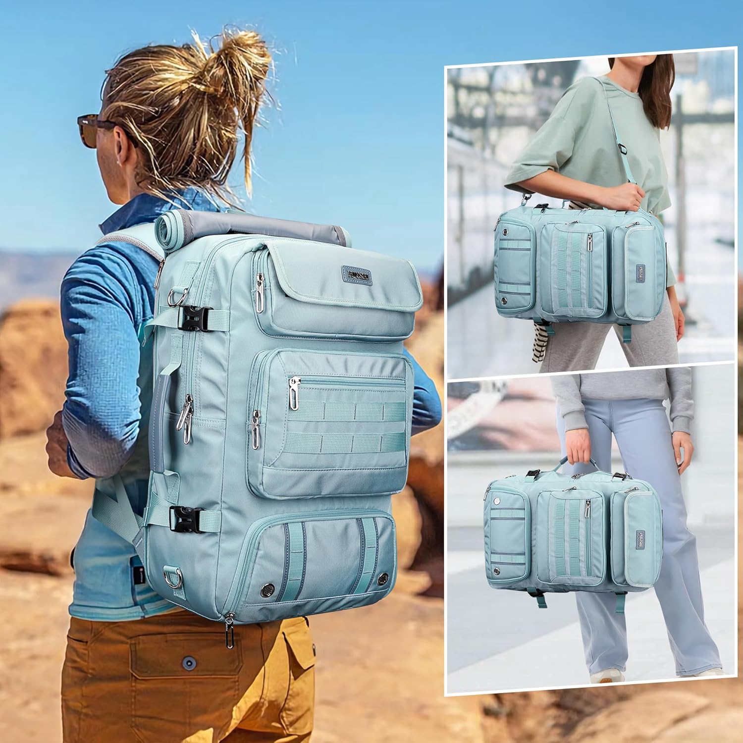 PIJUSHI Travel Backpack for Women Carry on Duffle Bag Backpack For Airplanes Luggage Rucksack with