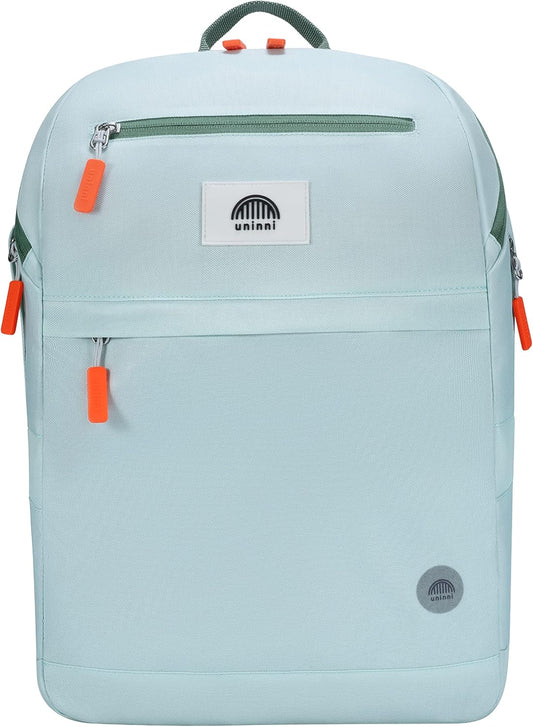 uninni 16" Kid's Backpack for Girls and Boys Age 6+ with Padded, and Adjustable Shoulder Straps. Fits for Height 3'9" Above Kids (Mint)