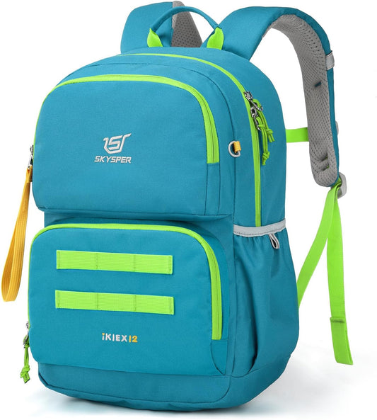 SKYSPER Kids Backpack for School 15" H Kindergarten Elementary Bookbag Children Travel Daypack for Camping
