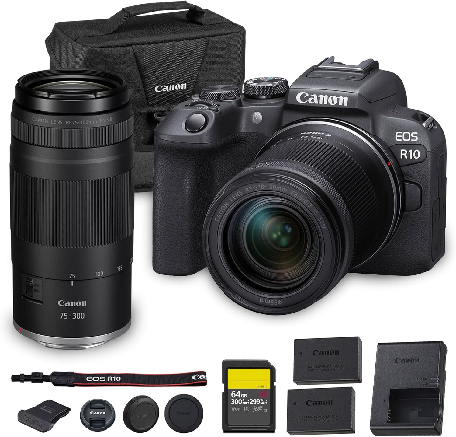 Canon EOS R10 Mirrorless Camera Kit | 24.2MP APS-C Sensor with RF-S 18-150mm Lens | 4K Video Dual