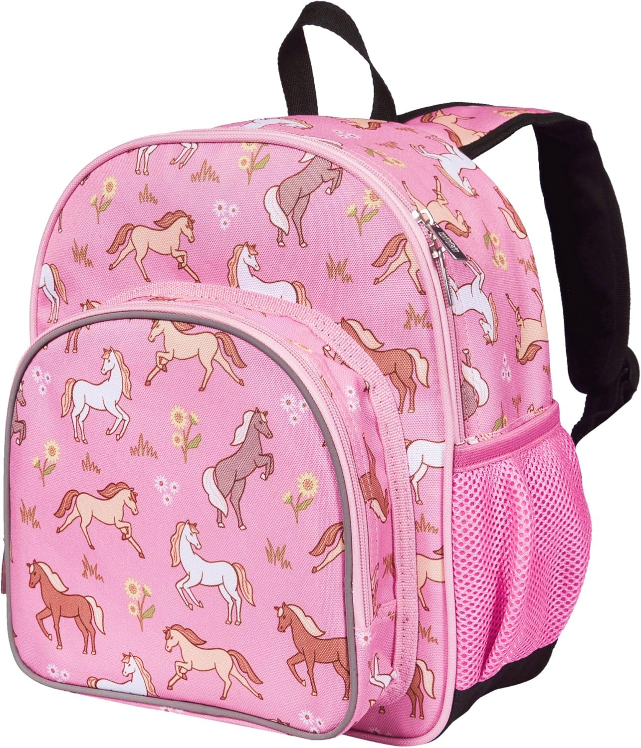 Wildkin 12-inch Kids Backpack – Padded, Adjustable, Ideal for Daycare & Travel -Wild Horses