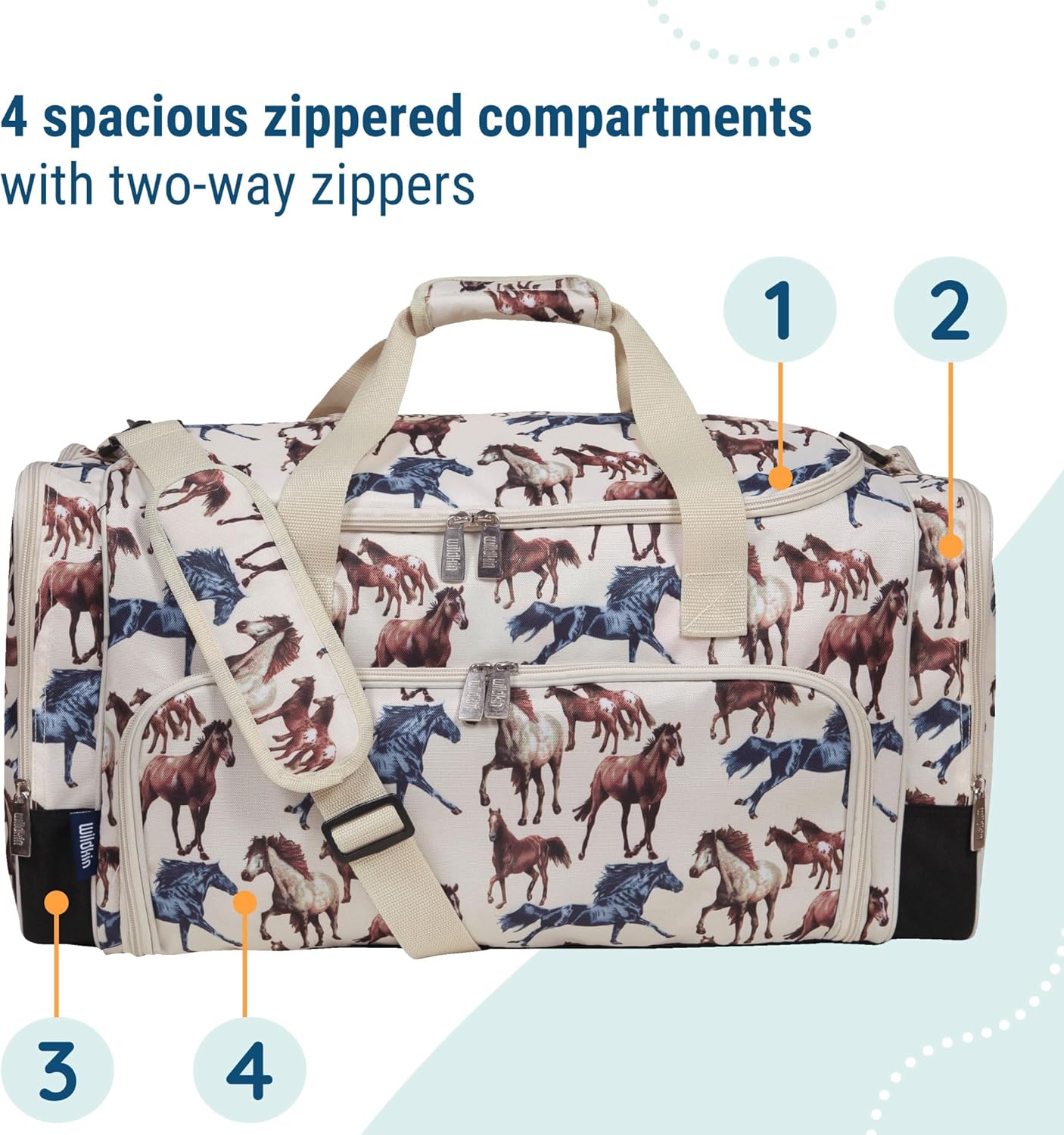Wildkin Kids Weekender Duffel Bag – Carry-On Size for School, Travel, & Sleepovers