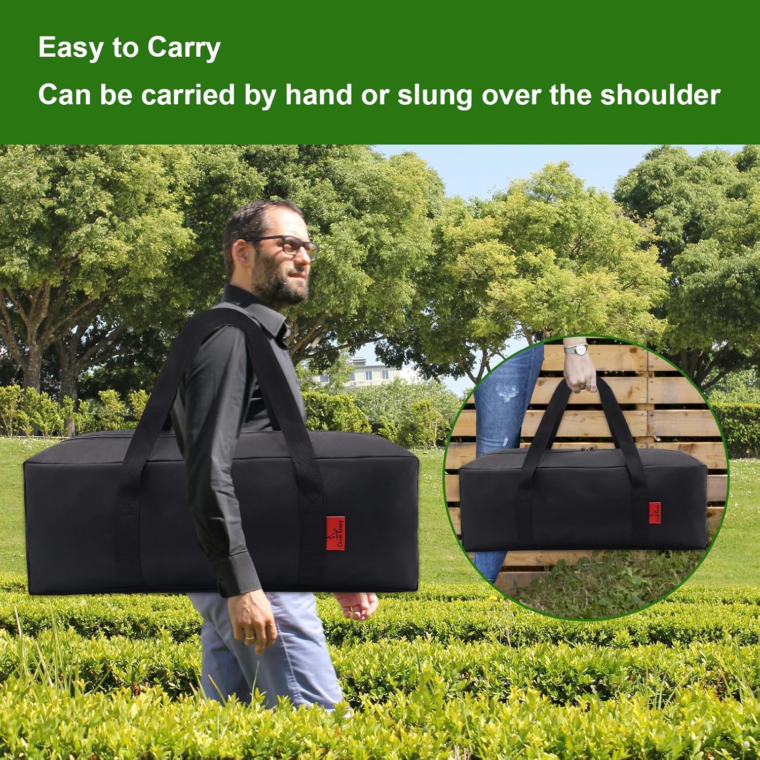 Grill Tool Organizer Pro, BBQ Tool Storage Bag - 24" Heavy Duty Storage Bag, Double Layer 600D