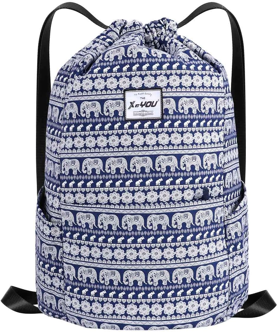 XEYOU Drawstring Sports Backpack Lightweight Gym Yoga Sackpack Shoulder Rucksack Casual Outdoor Daypack for Women and Men