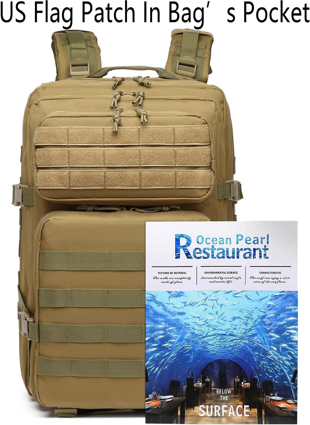 ATBP Military Tactical Molle Rucksack Backpack Large Travel Backpack Hiking Daypack Camping Hunting Backpack