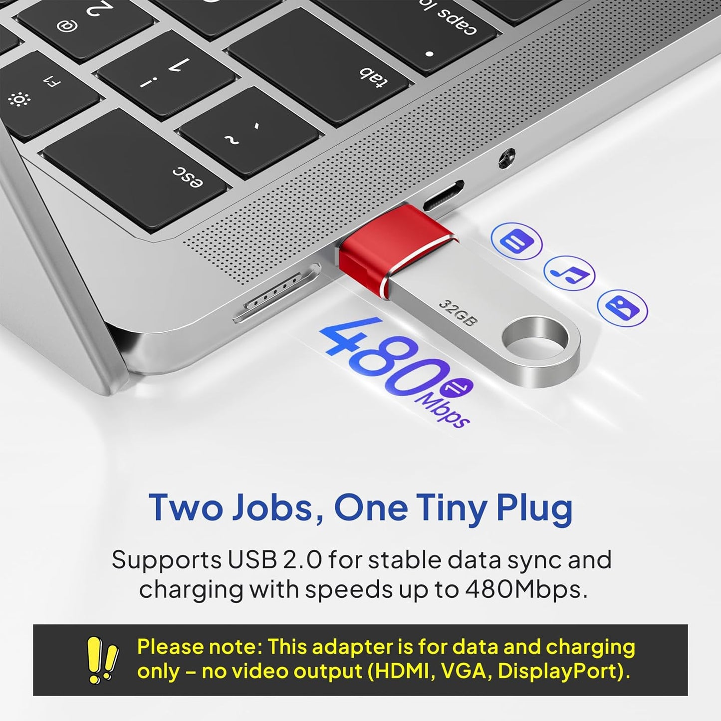 Elebase for Airpods Pro 3 Adapter,USB to USB C Adaptor 4Pack,USBC Female to A Male Cable Connecter for Apple Watch Ultra iWatch 11 10 9 8 7 SE 2,Airpods 4,iPad 8th 9th 10th Air 5th Mini 6th Generation