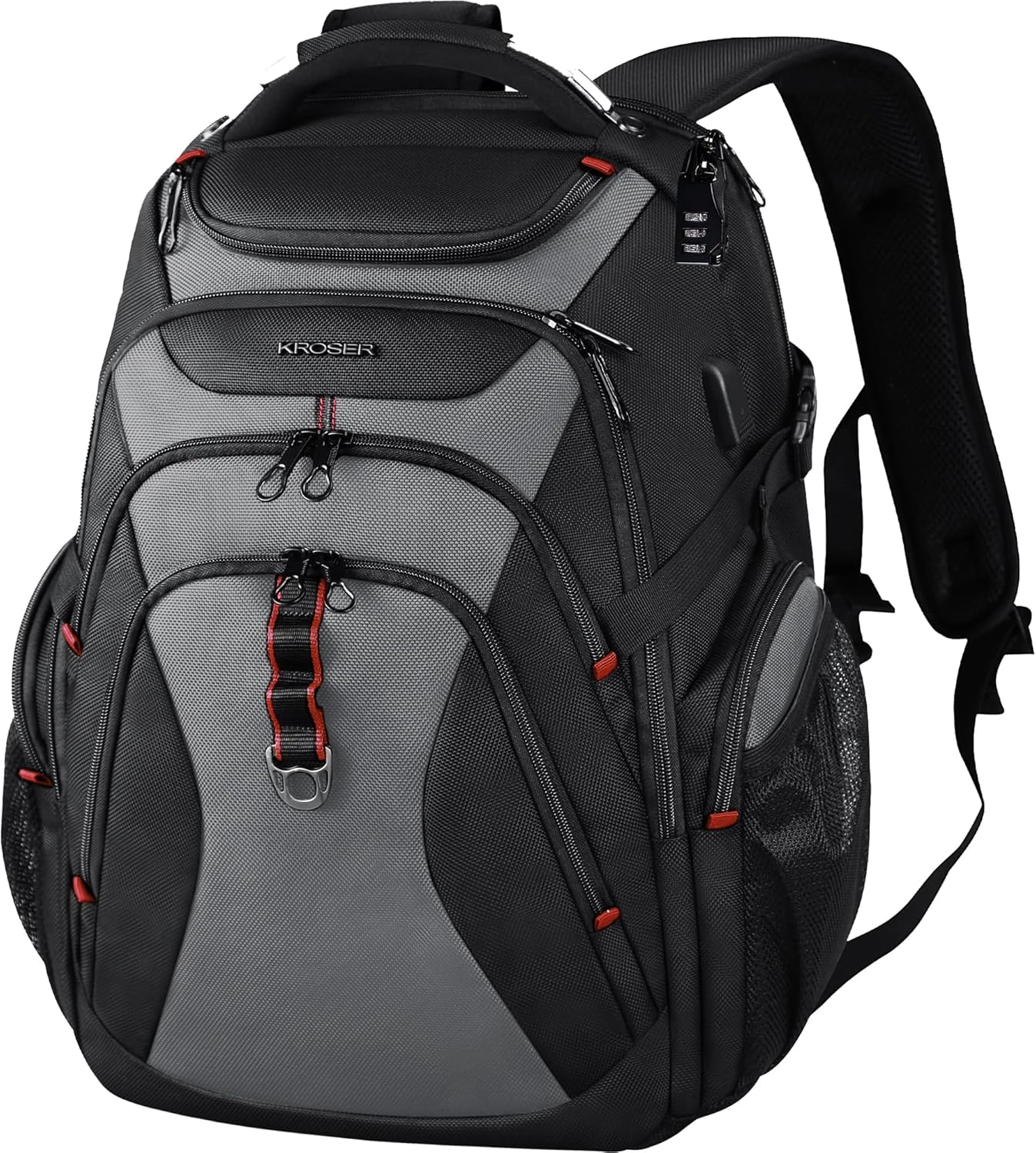 KROSER Travel Laptop Backpack 17.3 Inch XL Computer Backpack with Hard Shell Saferoom RFID Pockets
