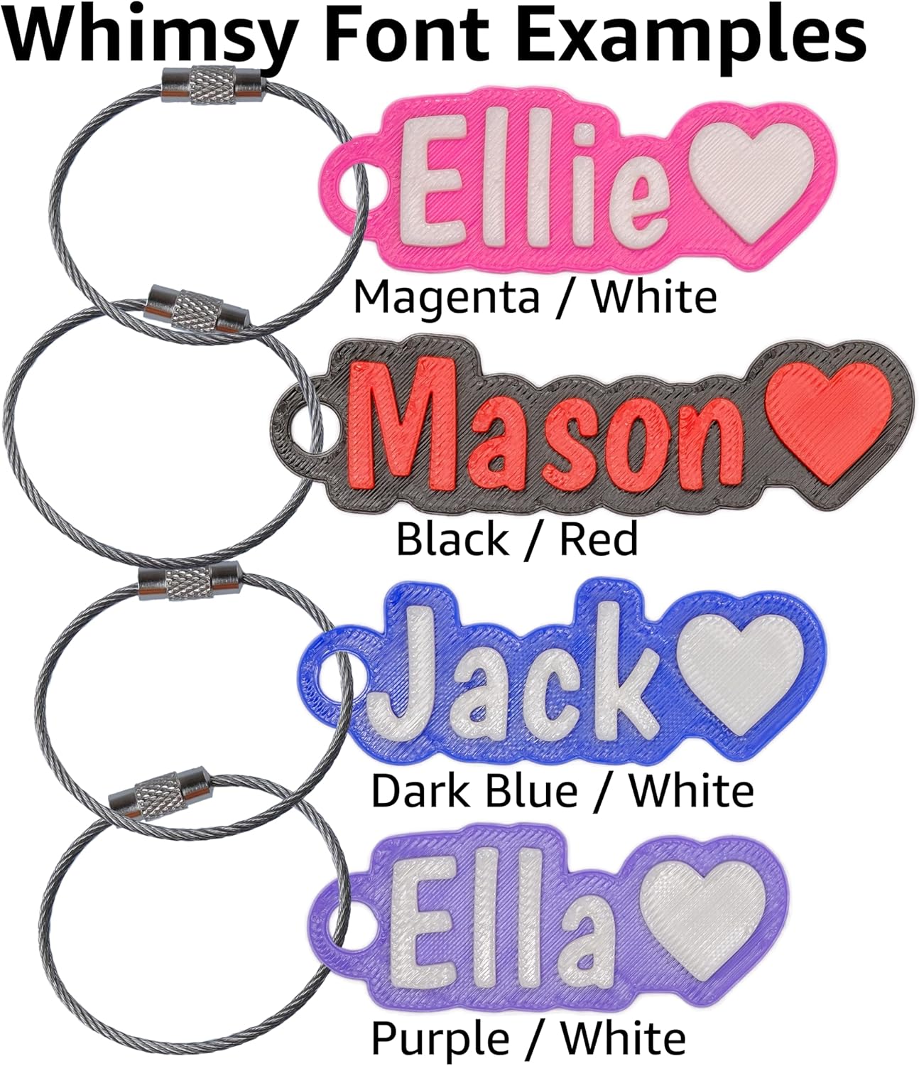 Custom Water Bottle and Bag Name Tag