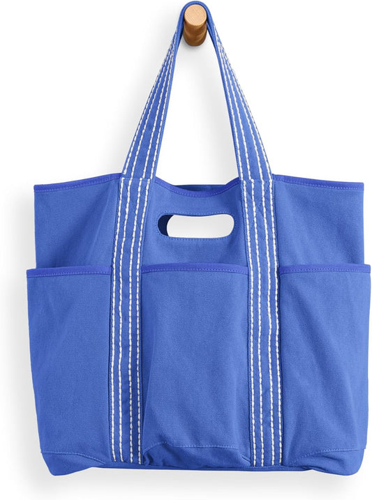ODODOS 29L Oversized Canvas Tote Bag Large Capacity Open Top Shoulder Bags for Gym Workout Shopping Beach Travel