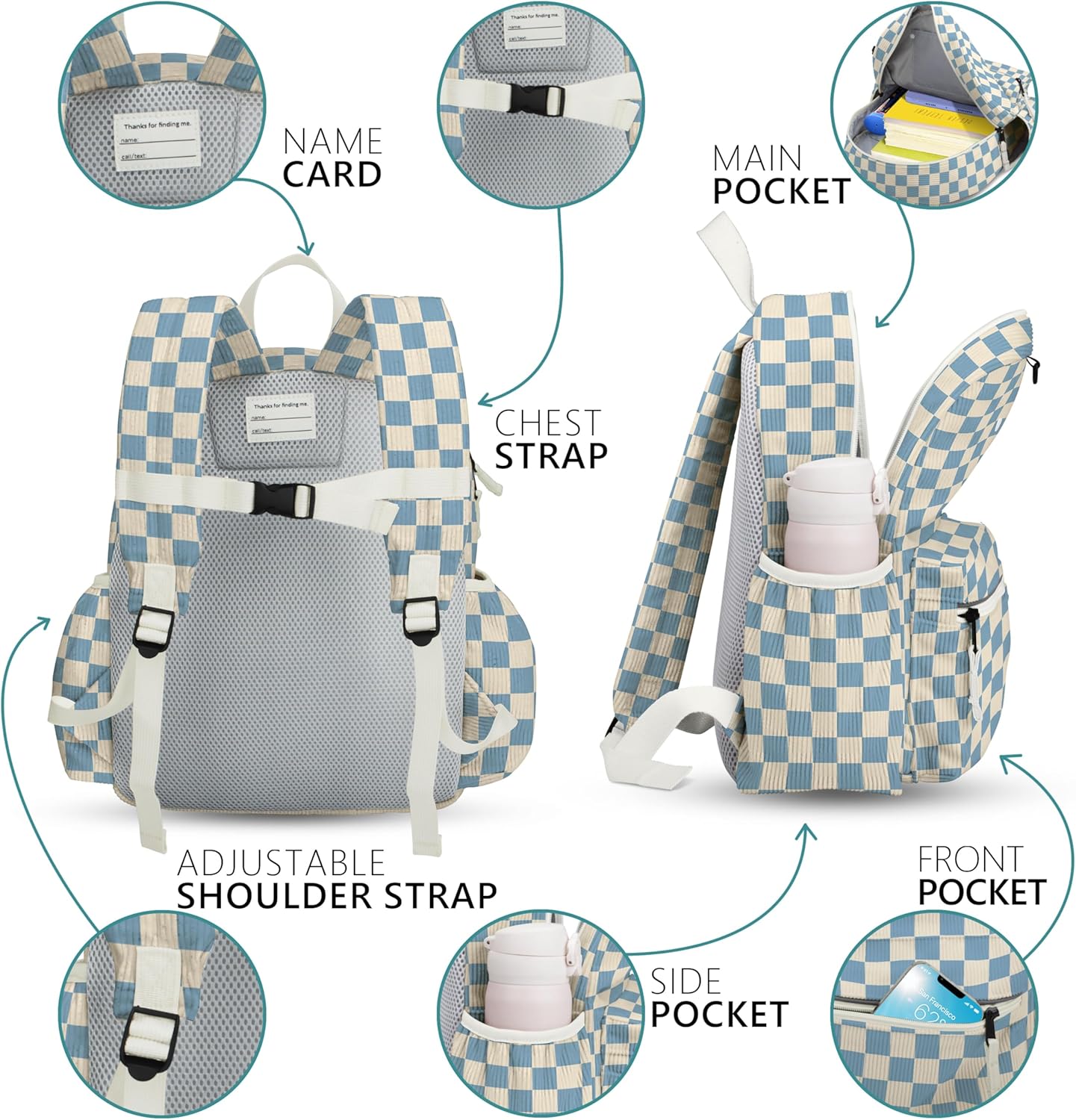 Corduroy Toddler Backpack for Boys 2-5: Preschool Backpack for Boys