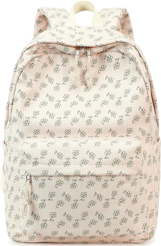 School Backpack for Teen Girls Bookbags Elementary High School Corduroy Laptop Bags Women Travel Daypacks