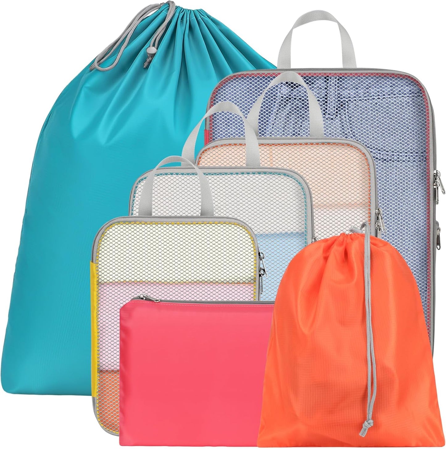 Cambond Compression Packing Cubes for Travel Women - Travel Bags Luggage Organizers Travel Essentials Compression Cubes for Travel Carry on Suitcases Organizer