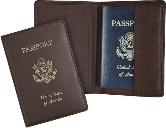 Royce Leather Passport Holder and Travel Document Organizer