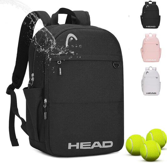 HEAD Waterproof Travel Backpack for Women & Men, Lightweight Laptop Backpack Computer Bags fits 15.6 inch Notebook, Casual Daypack College Backpacks for Weekender Overnight/Sports Gym/Work/Fitness