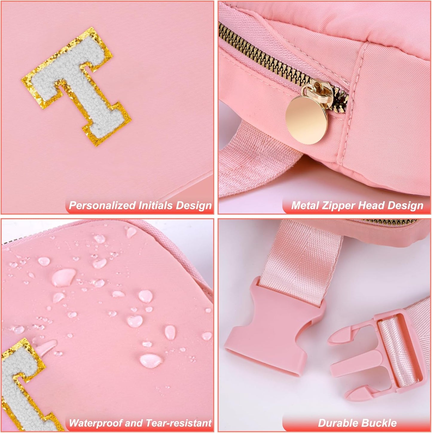 Teacher Appreciation Gifts: Ideas for Women, Retirement & Birthday - White Initial T, Peach Bag