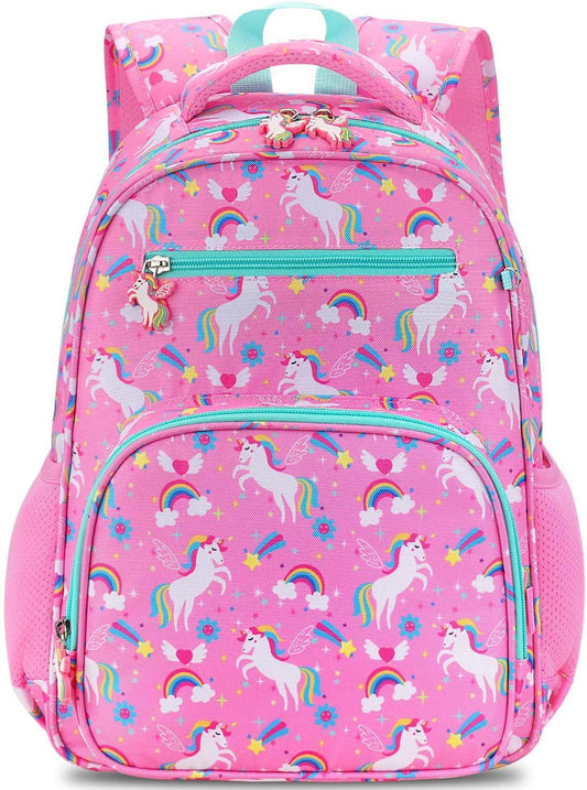 RHCPFOVR Kids Backpack for Girls - Girls Backpack 3-8 Ages Butterfly for Kids 15 Inch School Bookbag for Kindergarten Elementary School Bookbag for Girl 1st 2nd Grade