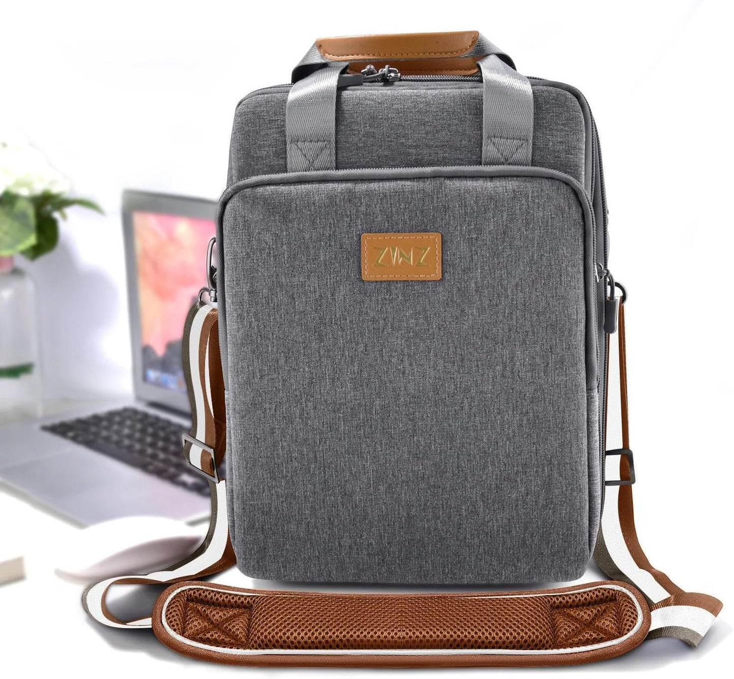 ZINZ Shoulder Strap 58" Ultra-Thick Fixed Padded and Adjustable Buckles Crossbody Strap for Briefcase Laptop Bag Luggage