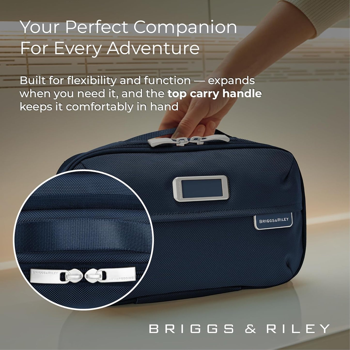 Briggs & Riley Toiletry Kit - Travel Bags for Women & Men, Organizer for Vacation, Dopp Kit for Bathroom Accessories, Makeup, & Skincare