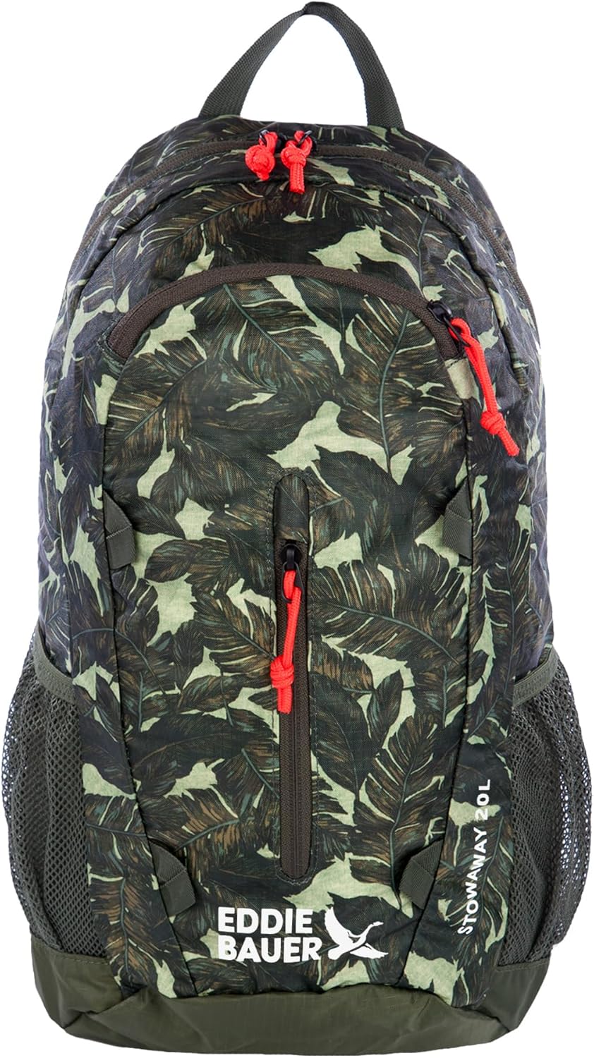 Eddie Bauer Stowaway Packable 20L Backpack-Made from Ripstop Polyester, Dark Loden, One Size