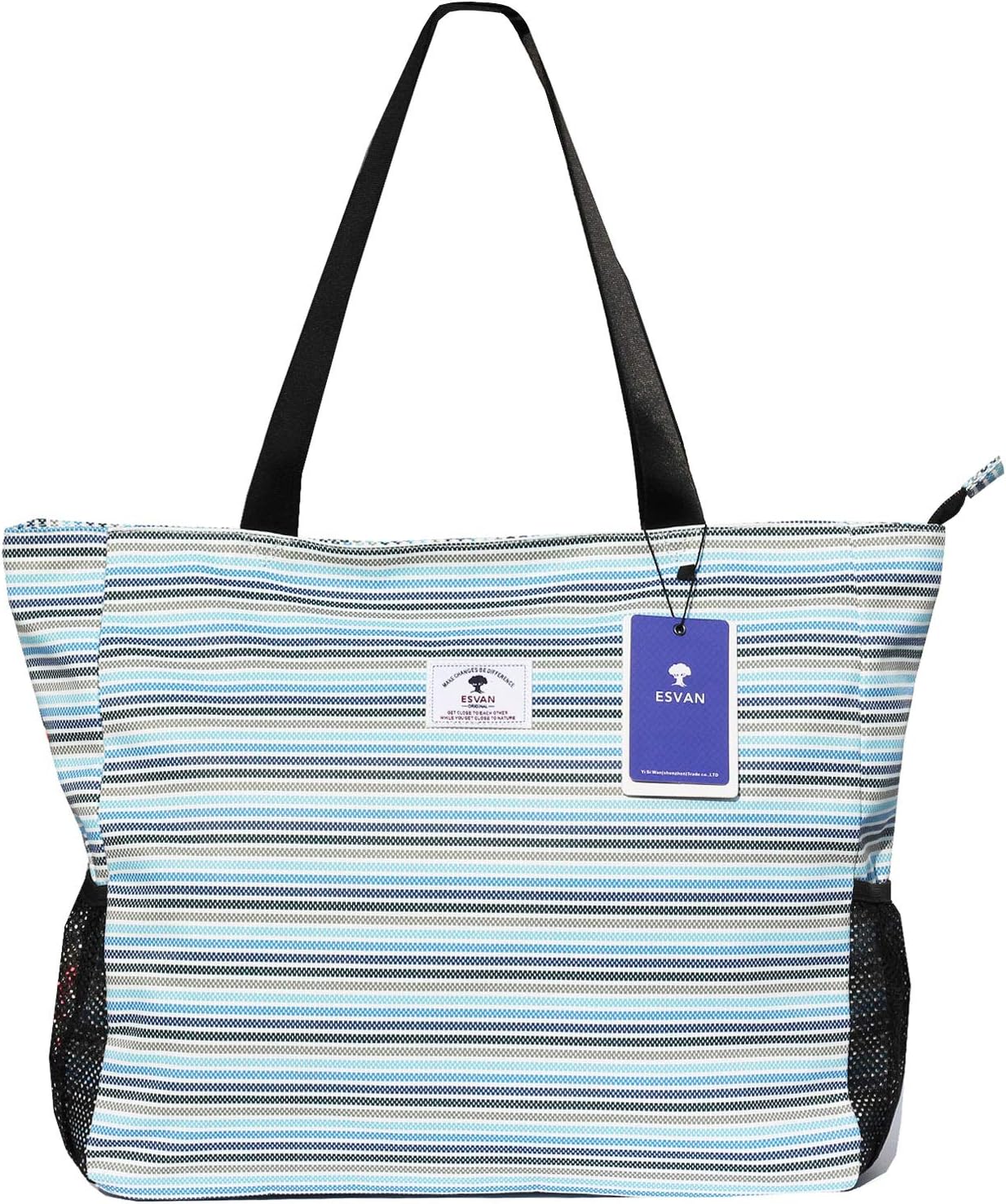 LARGE BEACH BAG Water Resistant Lightweight 20 inch Women Oversize Tote Bag for Gym Beach Travel